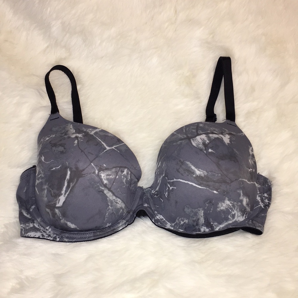 Grey and White Marble Victoria’s Secret PINK Bra